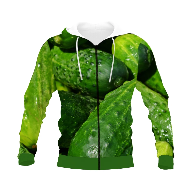 New 3D Print Cucumbers Clothing New Fashion Men/ Women Zipper Hoodies Plus Size S-7XL Harajuku  Man Hoodies