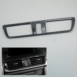 Plastic Middle Air Outlet Vent Cover Trim Frame Decor Fit for Mazda 3 Axela 2014-2016 2017 2018 2019 Black Carbon Fiber Style