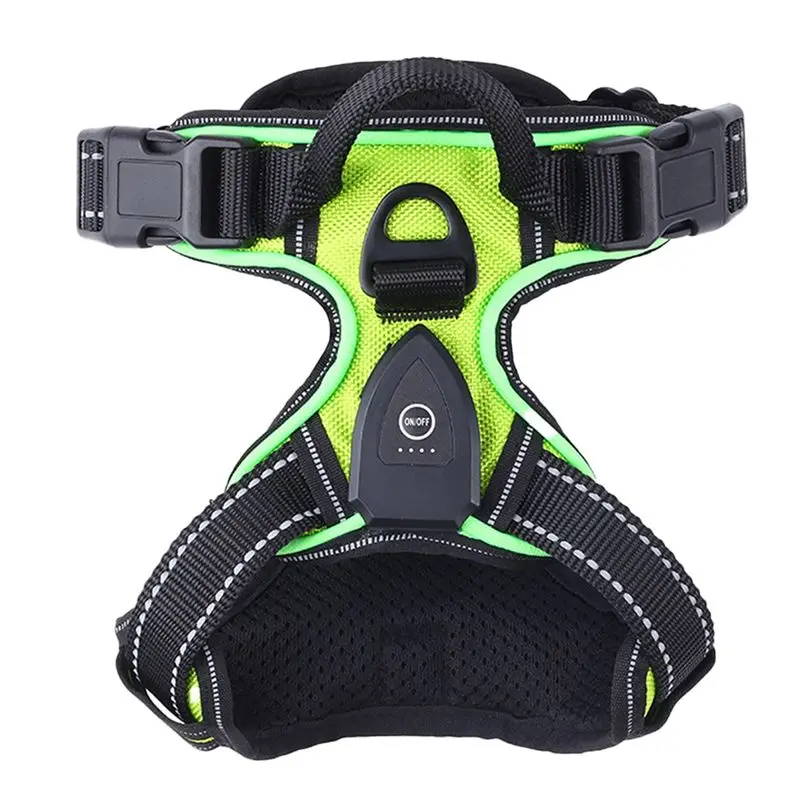 Y42A-Luminous Pet Harness Luminous Dog Harness Adjustable Luminous Pet Chest Strap