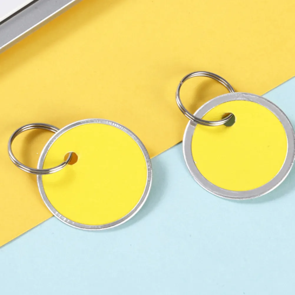 50Pcs Circular Key Tags Portable Reusable Label Tags Compact Key Identifiers for Keys Luggage Suitcase Accessories