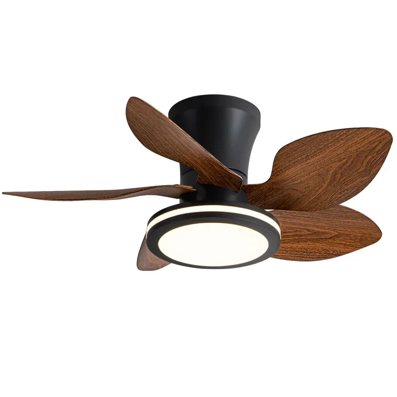 Restaurant Silent Ceiling Fan Pendant Light Living Room Bedroom Variable Frequency Remote Control Integrated Household Fan Light