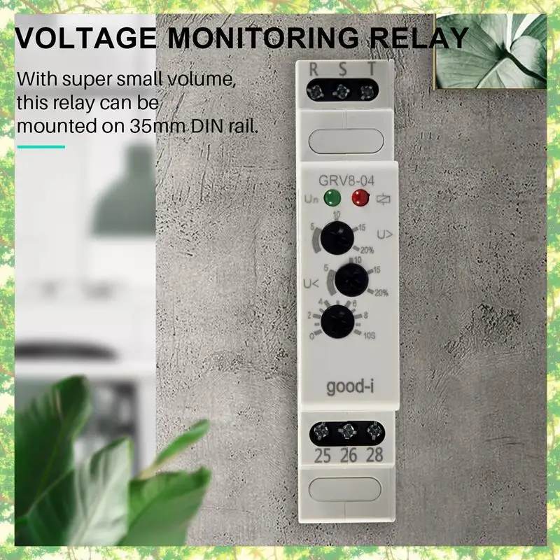 Smart-GRV8-04 M460 Relé de monitoreo de voltaje trifásico Secuencia de fase Protección contra fallos de fase Relé de control de voltaje