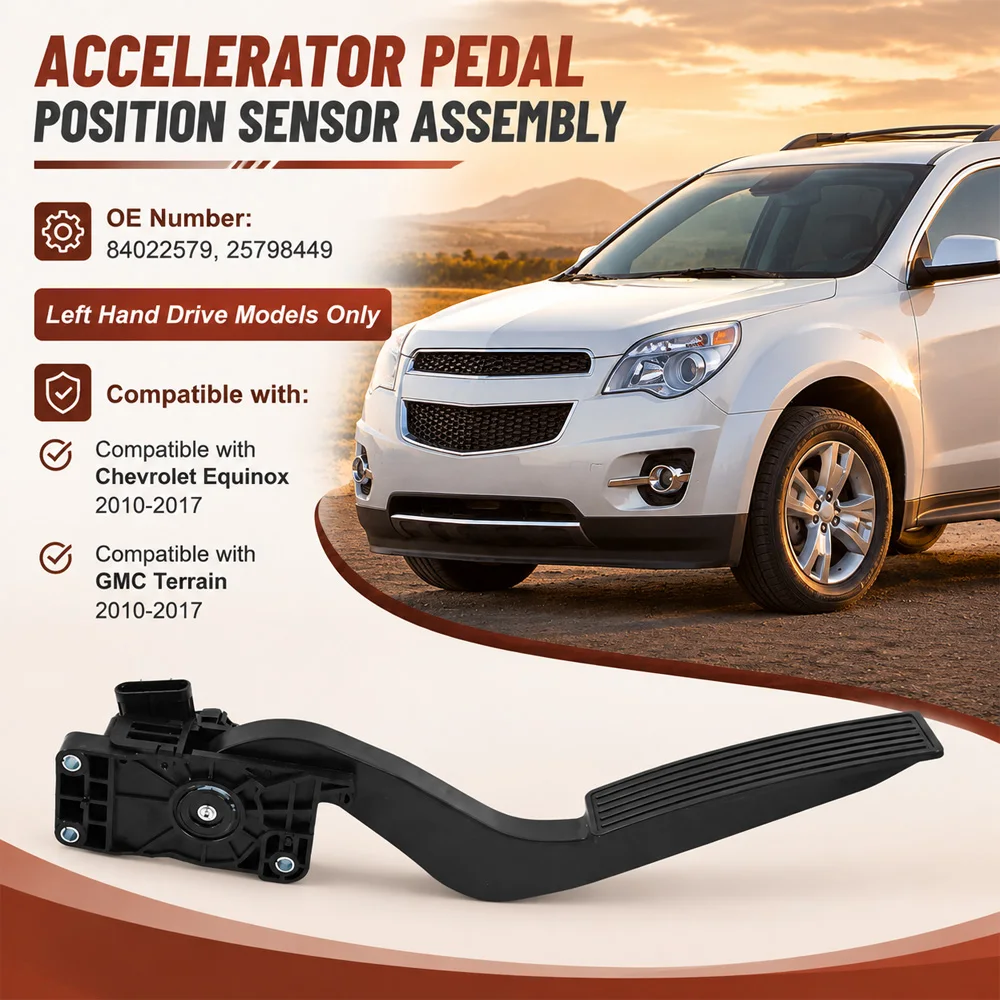 6pins Car Accelerator Pedal Position Sensor Assembly for Chevrolet Equinox GMC Terrain 2010-2017 LHD 84022579 25798449