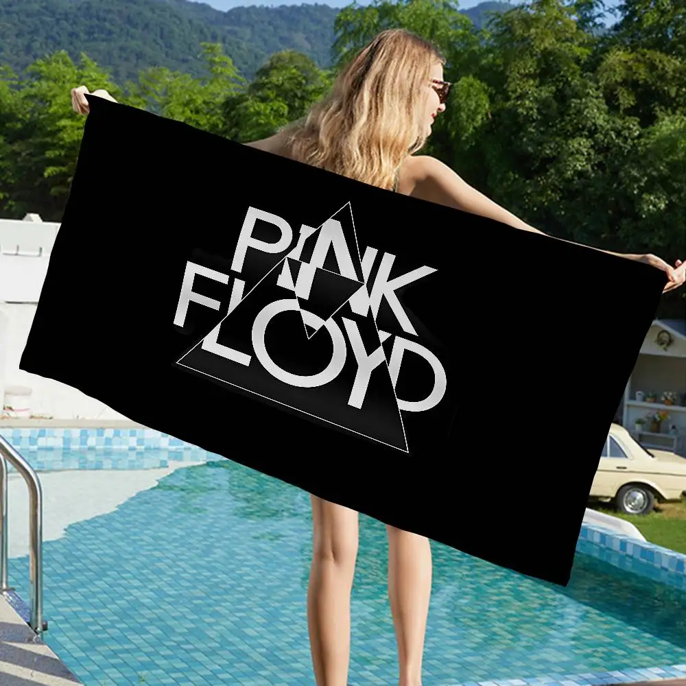 P-Pink-F-Floyds Rock Band Anime Beach Swimming Towel Soft Absorbent Washcloth Children's Gifts for Kids Travel Camping Gym