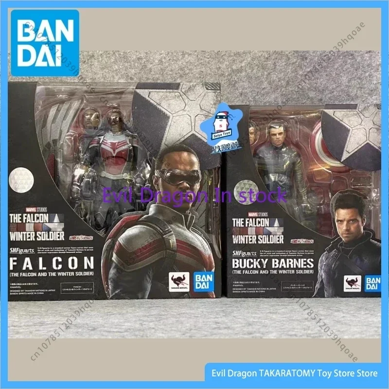 

В наличии оригинальные фигурки Shf Figuarts «Сокол и зимний солдат», модели из ПВХ, игрушки, модели аниме, фигурки, подарки
