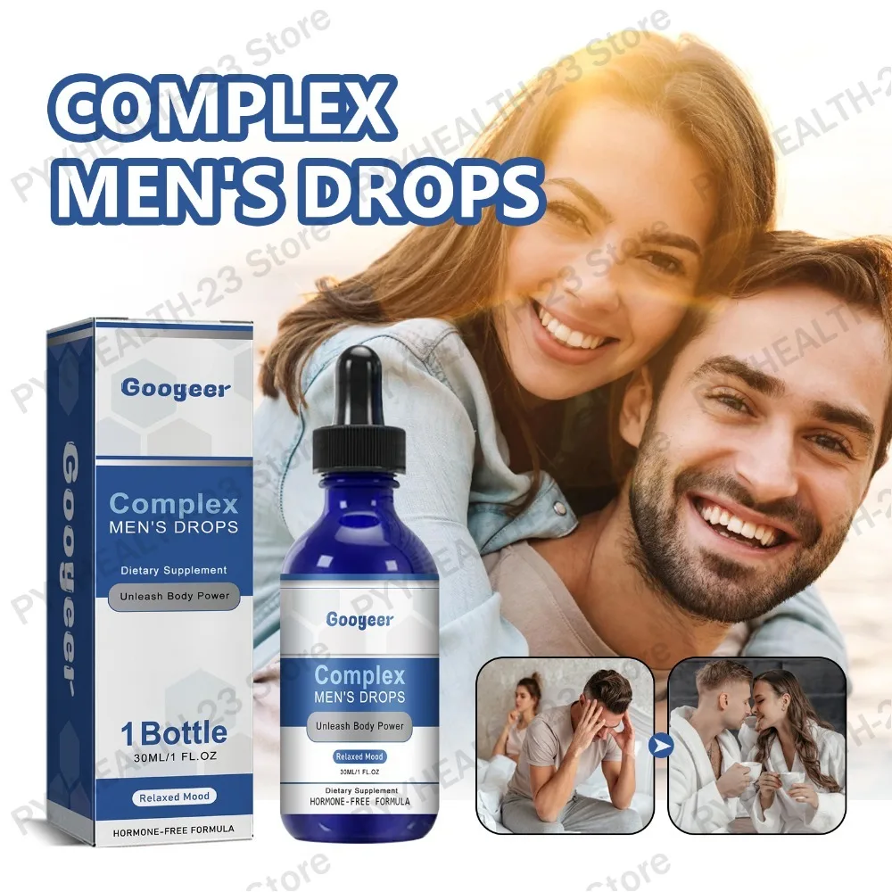 Complex Men's Liquid Drops Unleash Body Power Relieve Mental Stress Accelerate Post-Workout Muscle Recovery Improve Metabolism