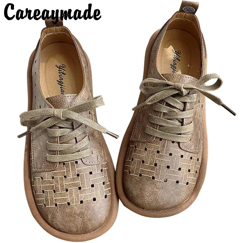 

Careaymade-Vintage sandals women's summer new flat shoes Department casual shoes literature art student shoes women's shoes