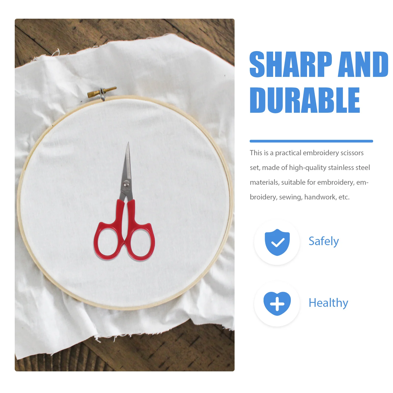 

1 set 1 Set Of Embroidery Scissors Stainless Steel Seam Ripper Thread Cutter For Sewing Diy Craft Portable Yarn Shears Multi-Use