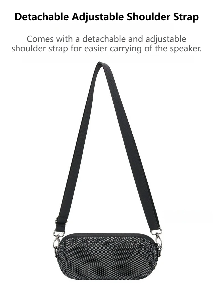 

For Redon S6 Bluetooth Speaker Travel Storage Bag Portable Handbag with Sound-transparent Mesh for Outdoor Use