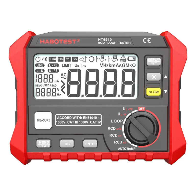 

Habotest Digital Rcd/loop Resistance Tester Tool MS5910 Rcd and loop impedance check device Instrument loop & rcd Meter HT5910