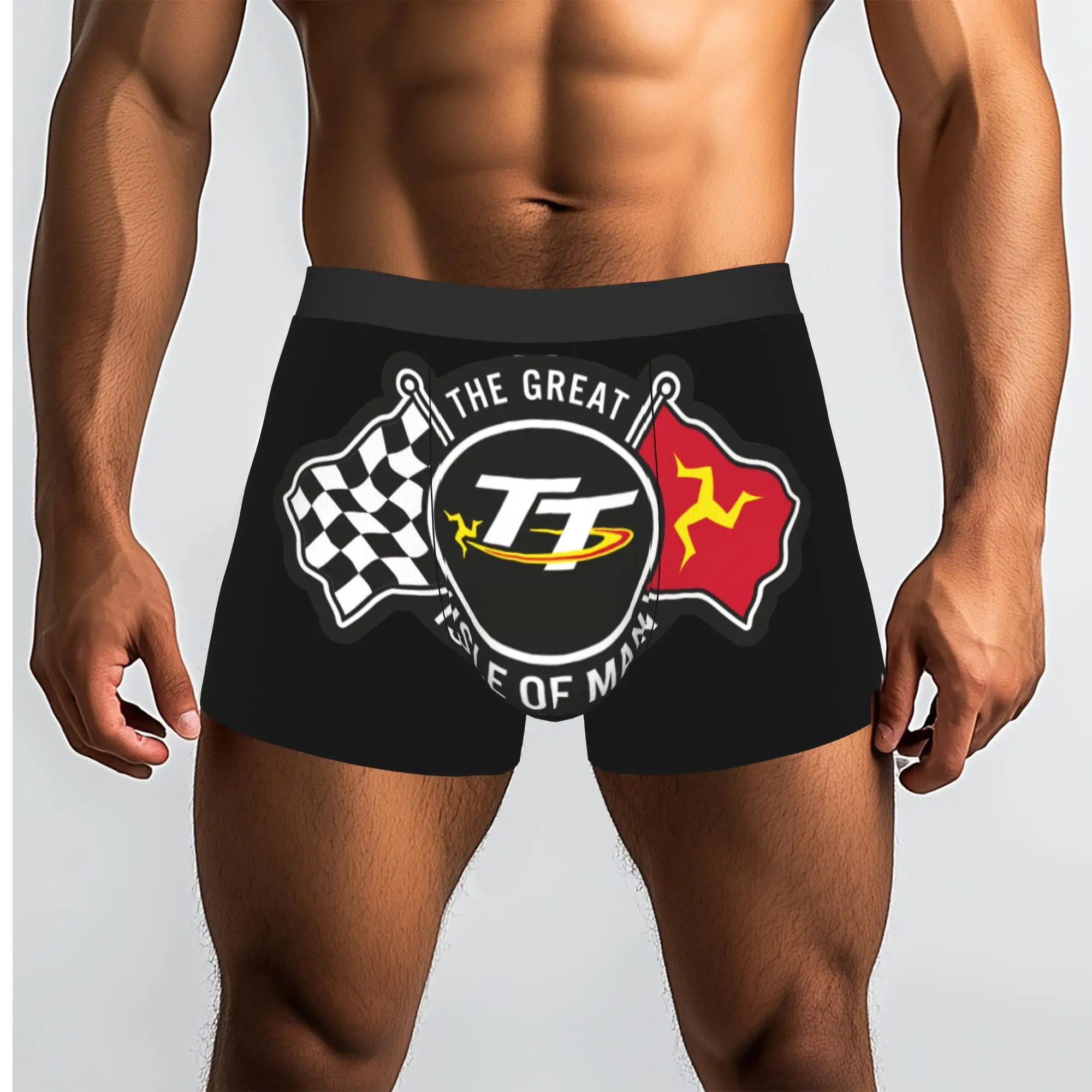 Custom Isle of Man TT Races Boxers Shorts Mens Motorcycle Sports Briefs Underwear Novelty Underpants