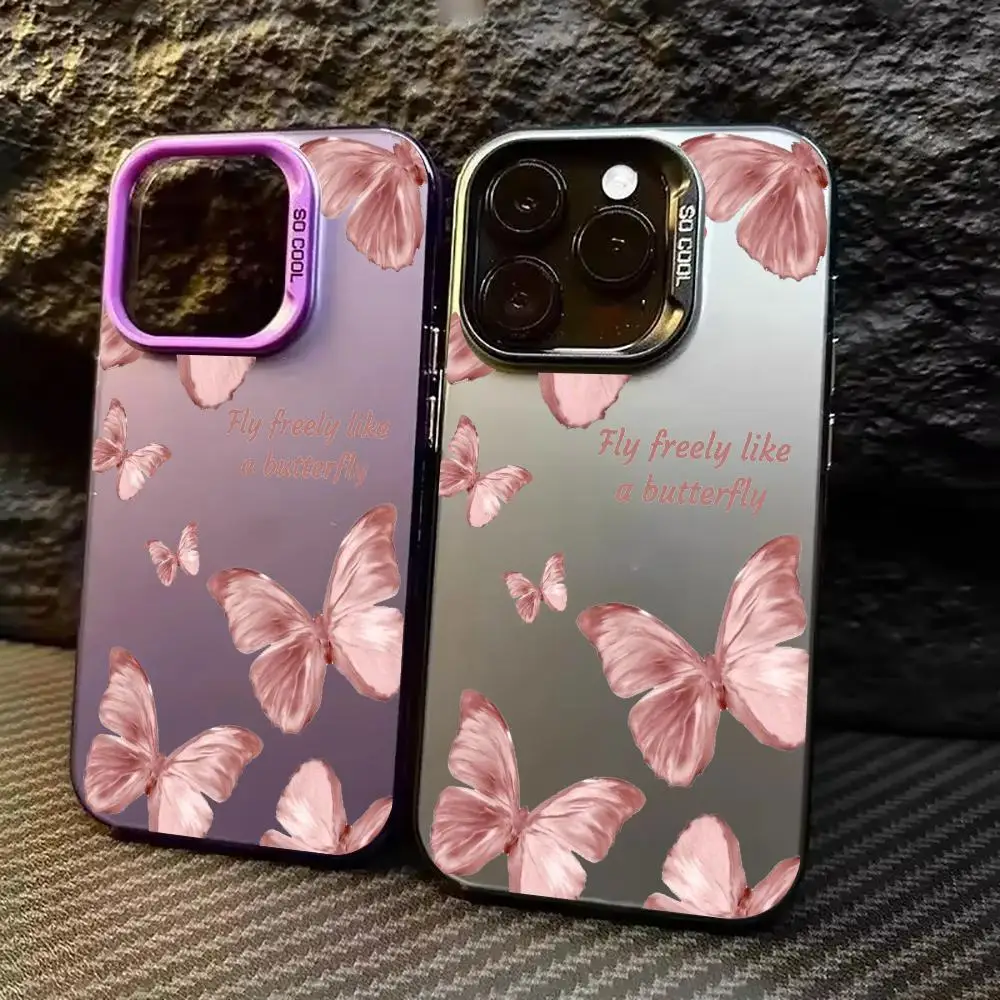 

Butterfly Design Case for iPhone 16, 15, 14, 13, 12, 11 Pro/ Max /Plus Anti-fall and Shock Protection Rear Cover