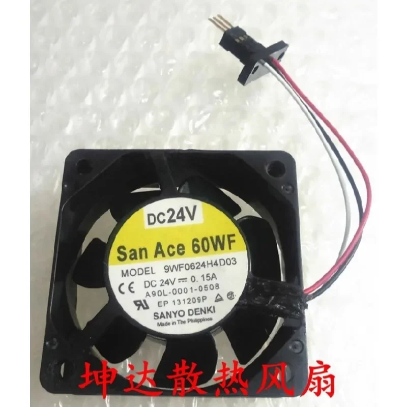 New Cooler Fan For Sanyo A90L-0001-0508 9WF0624H4D03 24V 0.15A 6CM Fanuc Special Cooling Fan 60*60*25MM