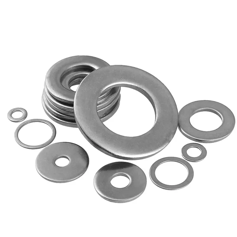 2-50pcs/lot 316 Stainless Steel Flat Washer M2 M3 M4 M5 M6 M8 M10 M12 M14 M16 M18 M20 M22 M24 Thickening/Enlarging Metal Gasket