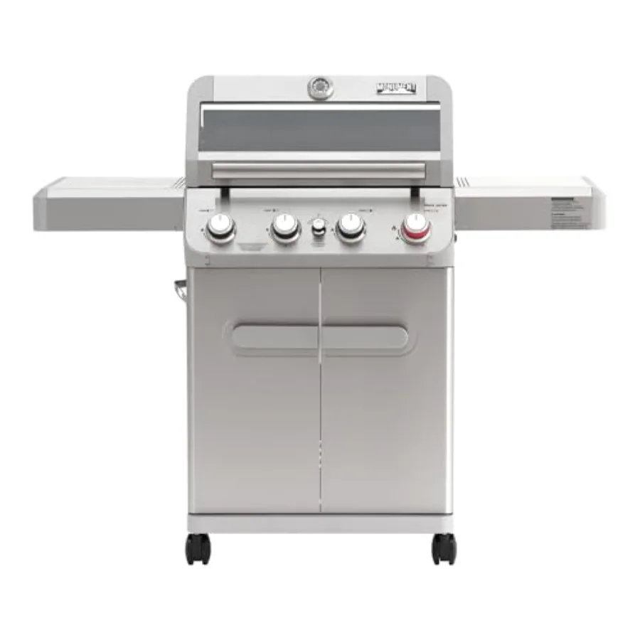 

4 Burner Propane Gas Grill Stainless Steel Outdoor Patio Barbecue Grill with Broil Zone Fast Heating Knob Control and Easy Clea