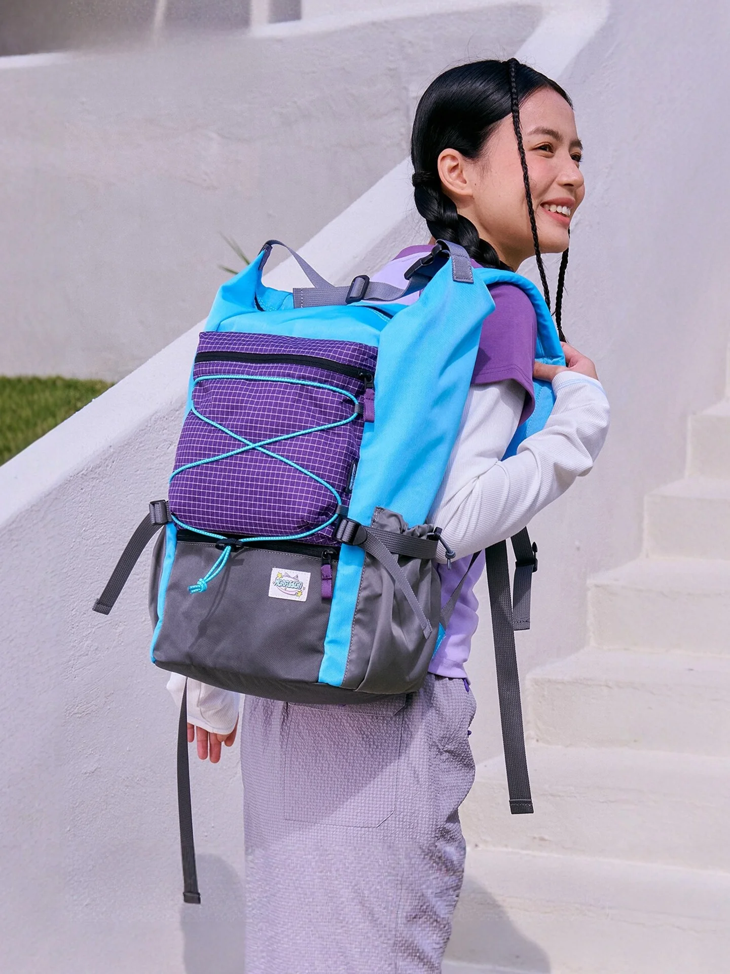 Lightweight Women's Camping Hiking Sports Travel Badminton Baseball Backpack Outdoor Dual Shoulder Bag Resistant to Light Spl...