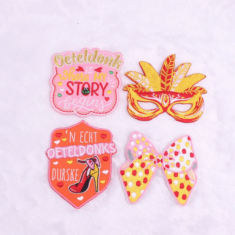 Oeteldonk Emblem Embroidered Patches Carnival For Netherland Patch Iron On Patches For Clothing Sew Patch Badges Diy Stickers