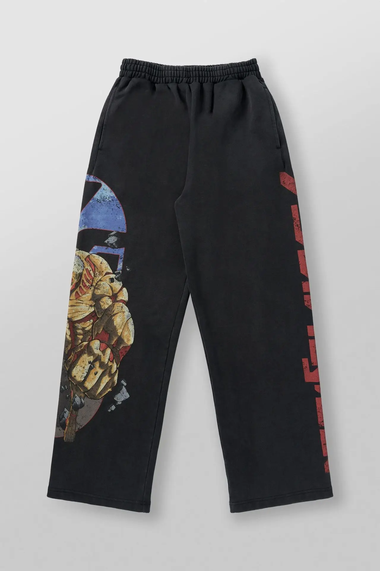 YOUNGLA-Attack on Titan Jogger Pants, algodão perna larga, lã impressão