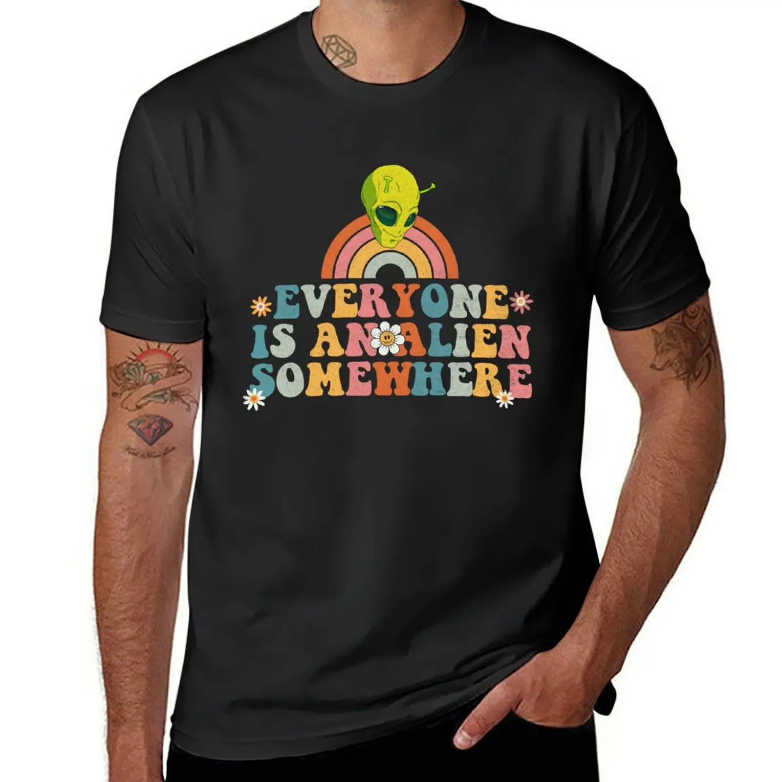 

Everyone Is An Alien Somewhere, Funny Aliens T-Shirt cute clothes vintage clothes fitted t shirts for men