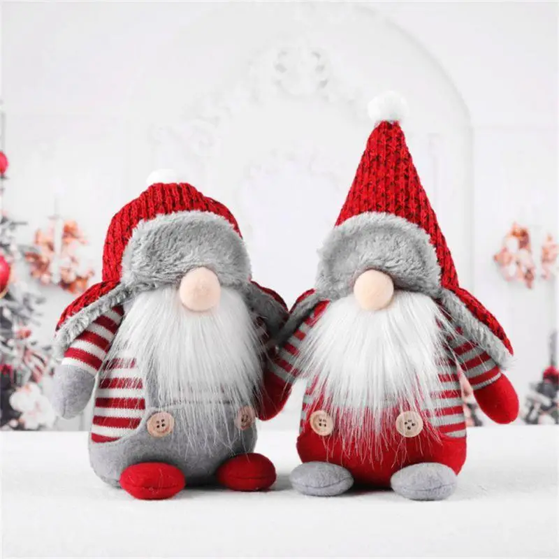 Navidad gnomos elfo muñeca Navidad decoración del hogar árbol de Navidad decoración juguetes de peluche regalo Feliz Año Nuevo 2025