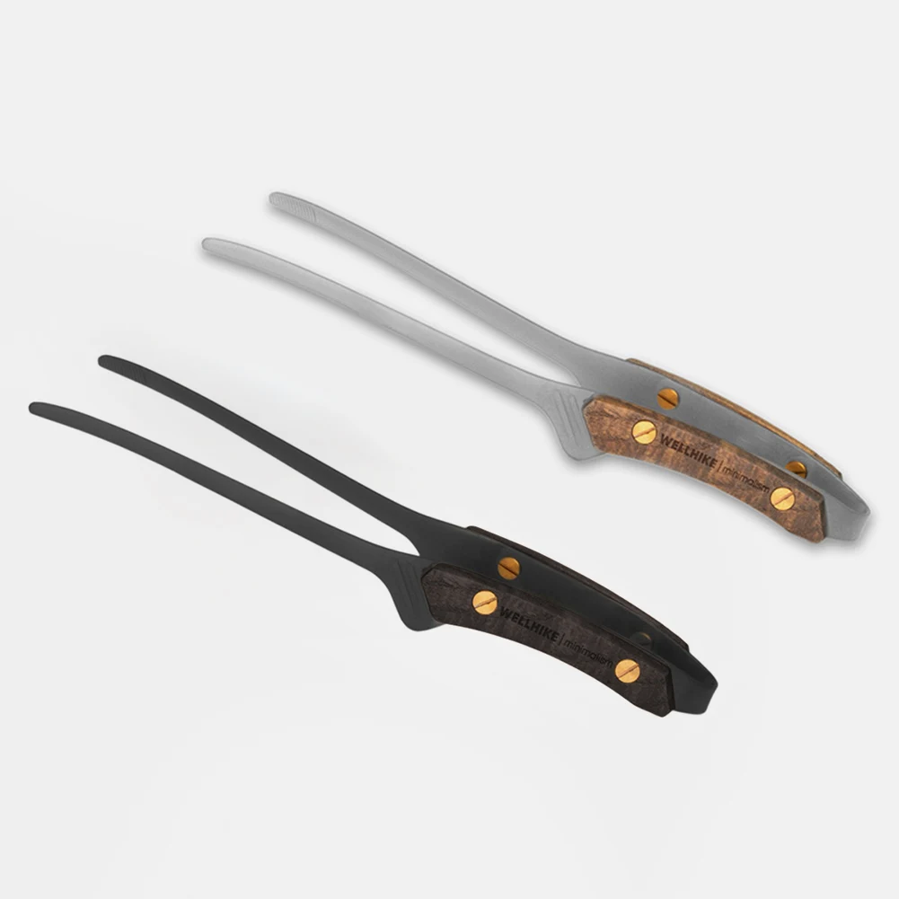 ملقط التخييم خمر نزهة اللحوم كليب الفولاذ المقاوم للصدأ مكافحة السمط خفيفة الوزن أدوات المائدة في الهواء الطلق لوازم التخييم #1