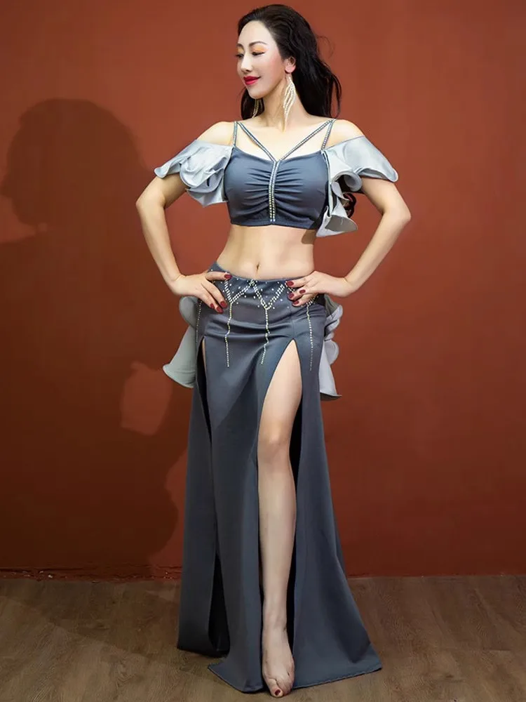 مجموعة الرقص الشرقي للسيدات، ملابس ممارسة التنورة، ملابس أنيقة للبالغين، ملابس مهنة الرقص الشرقي #5