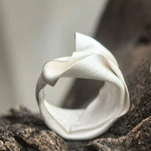 2026 Trend Irregular Brushed Texture Finger Ring Handmade Raw Metal Open Index Ring Minimalist Women Statement Jewelry