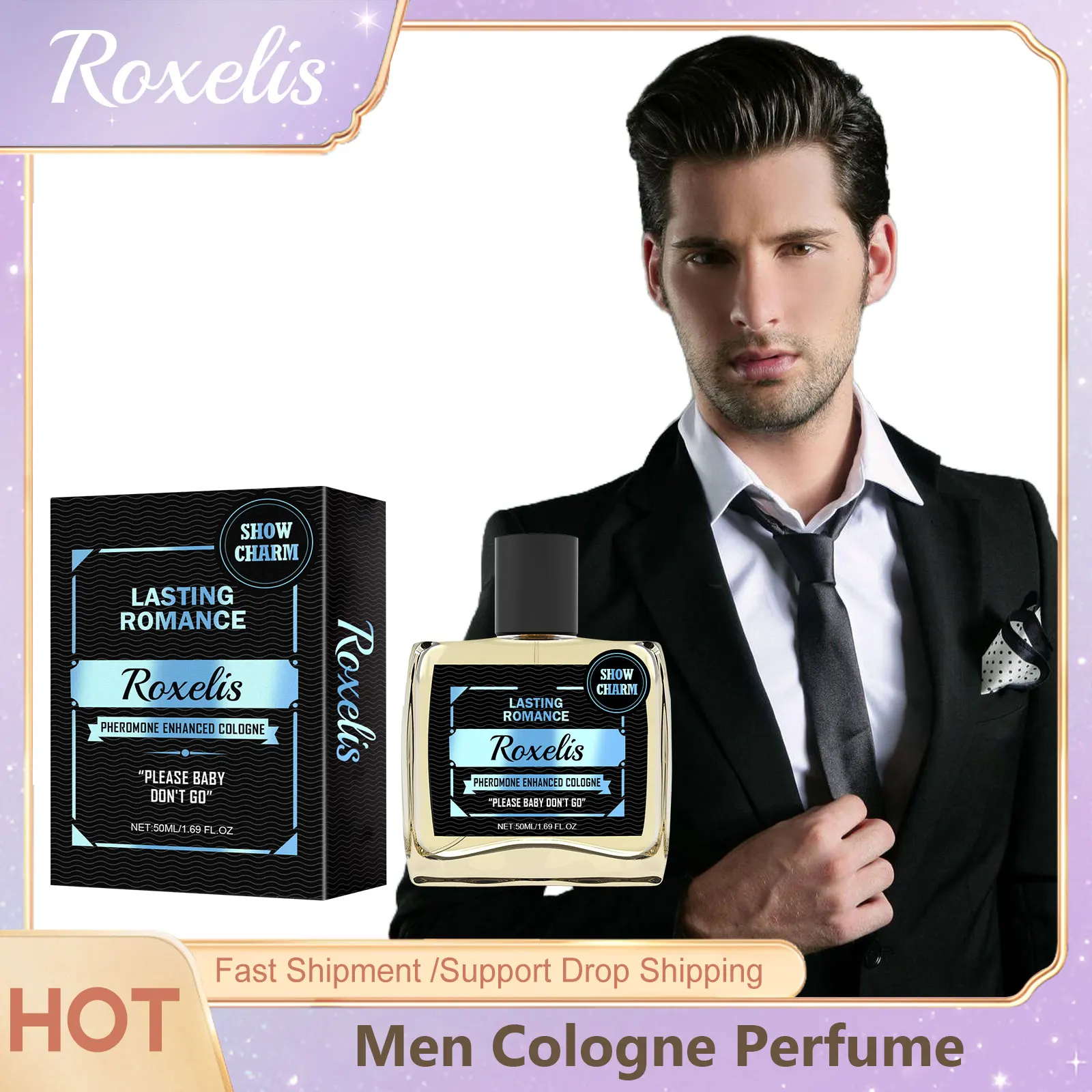 

Roxelis Men Cologne Perfume Original Lasting Fragrance Body Spray Releasing Charm Refresh Pheromone Parfum Dating Hombre Perfume