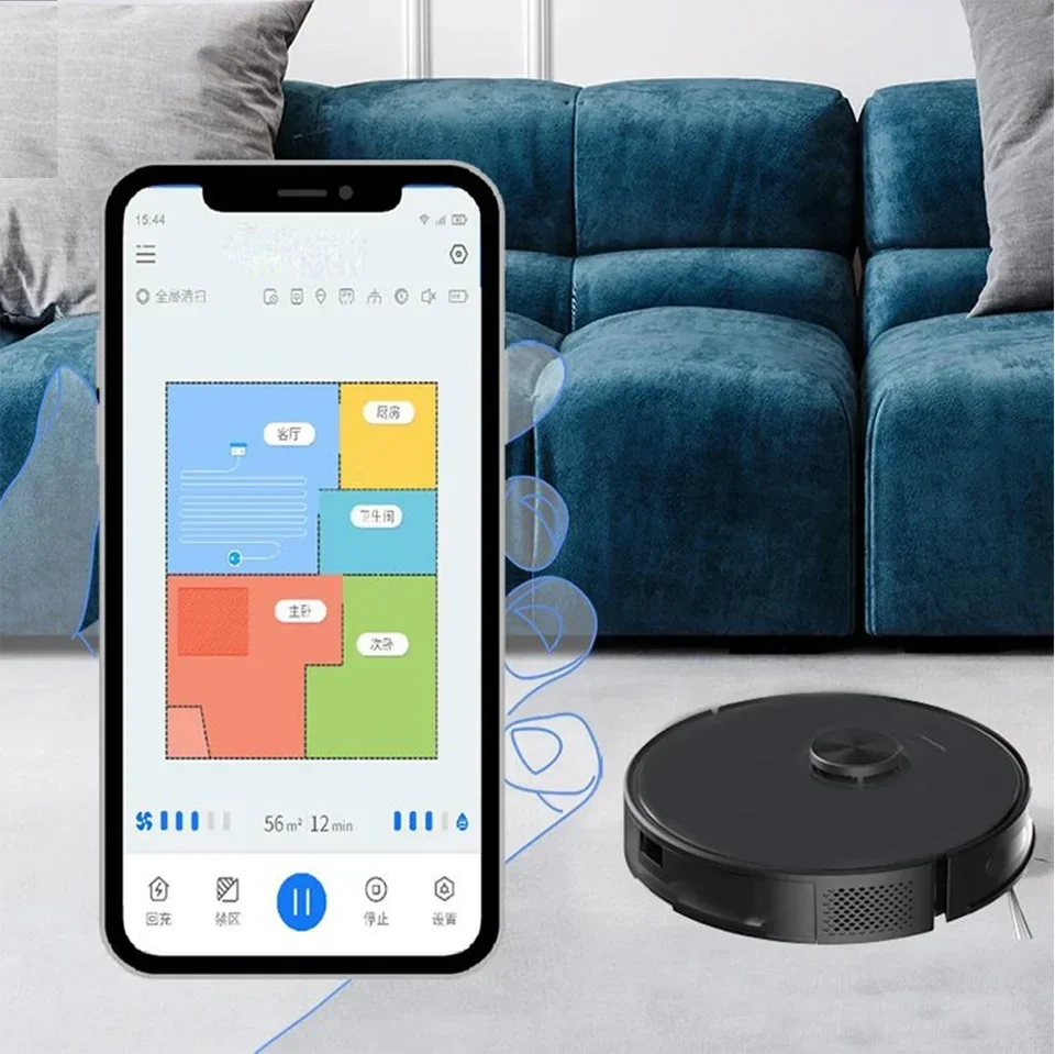 Robotstofzuiger Met Zelflegende Vuilnisbak Lidar Navigatie Robotstofzuigers Multi-Floor Mapping 4000Pa Sterke Zuigkracht