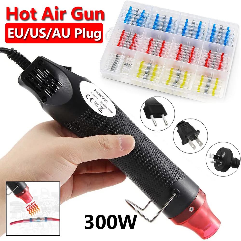 Portable Mini Heater Handheld Hot Air Gun for DIY Craft Embossing Shrink Wrapping PVC 300W Multi Function Electrical Heat Tool
