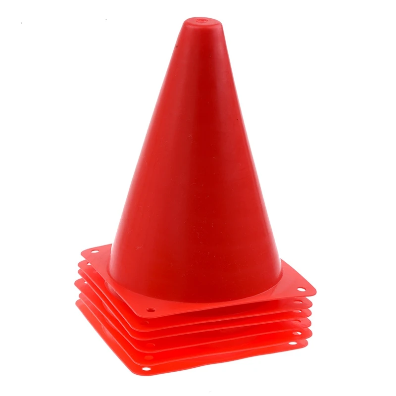 

24 PCS Multi-Function Safety Agility Cone For Football Soccer Sports Field Practice Drill Marking - Red