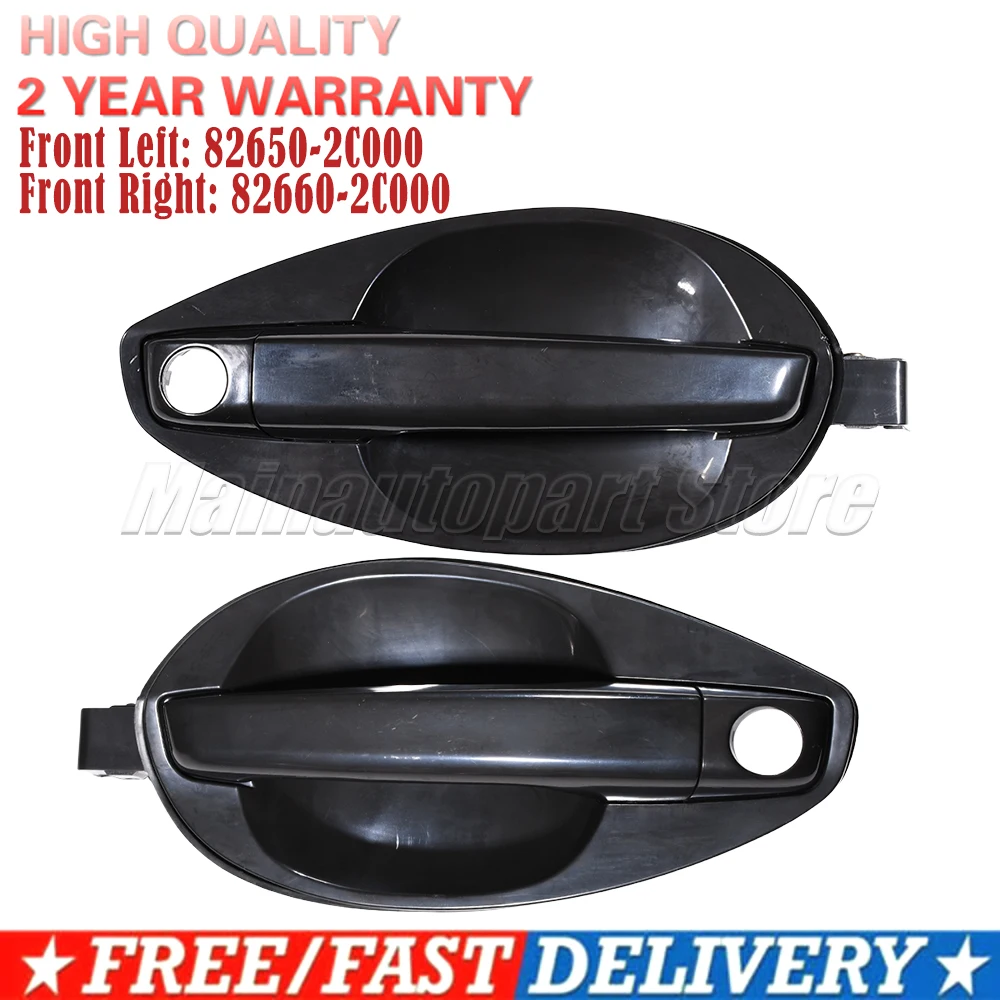 For Hyundai Tiburon Coupe 2.0L 2.7L 2003 2004 2005 2006 2007 2008 Outside Door Handle Catch Left Right 2Pcs  82650-2C000 82660-2