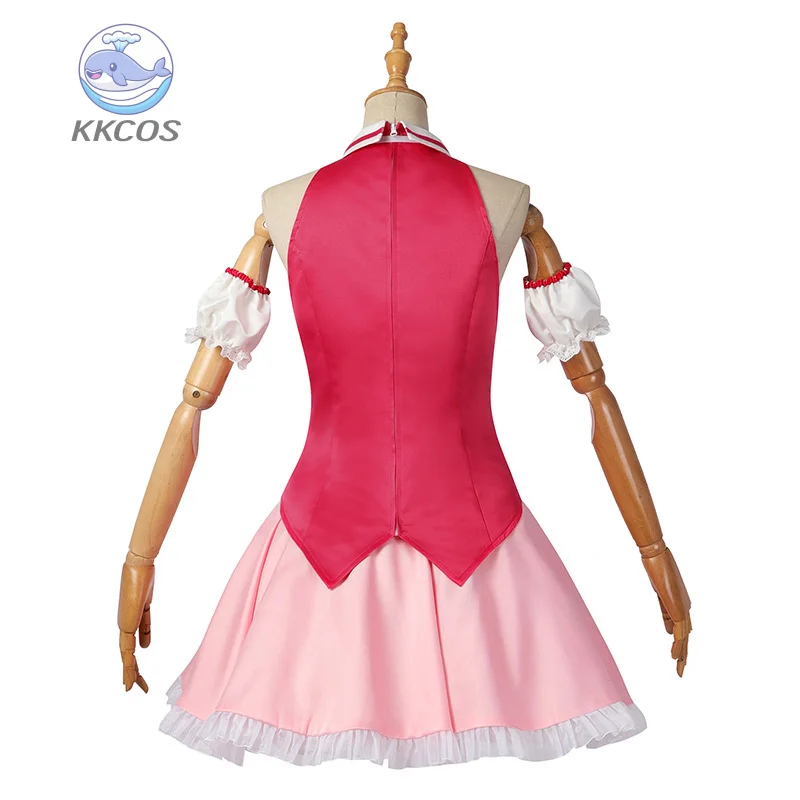 جديد وصول Ai Hoshino تأثيري حلي Oshi No Ko فستان أحمر وردي الأرنب دبوس الشعر أداء فستان المرأة الحدث حفلة الزي KKCos #3