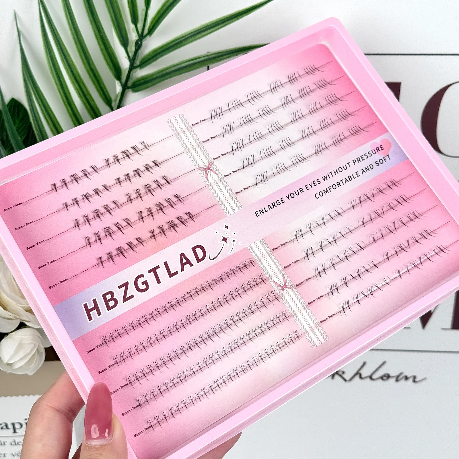 AMSDCN 20 Rows Under Eyelash Large Capacity Cluster Lashes Japan Korean Makeup Natural Look 4 Style Bottom Lashes Extensions