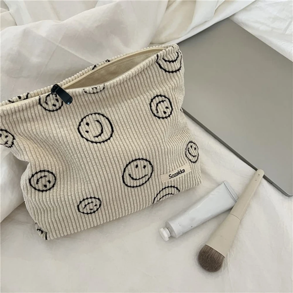 Bolsa de maquillaje de gran capacidad para mujer, estuche de lápices, bolsa de almacenamiento de brochas de maquillaje, bolsa de aseo de viaje