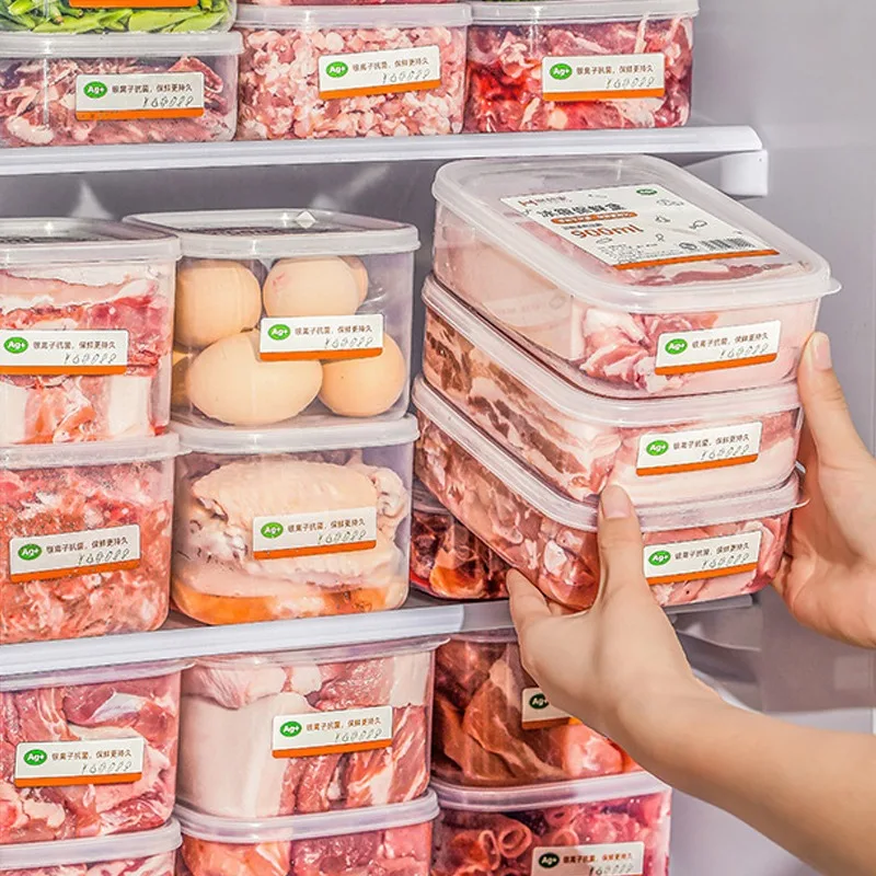 700-1400ml Refrigerator Food Storage Boxes Frozen Meat Fresh-keeping Boxes Portable Fruit Food Storage Container Kitchen Tools