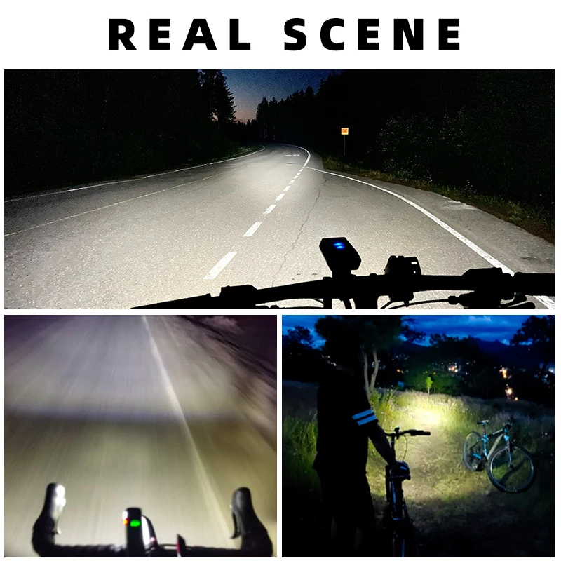 ROCKBROS Bike Light USB Rechargeable LED 2000mAh MTB Rainproof Front Lamp Headlight Aluminum Ultralight Flashlight Bicycle Light