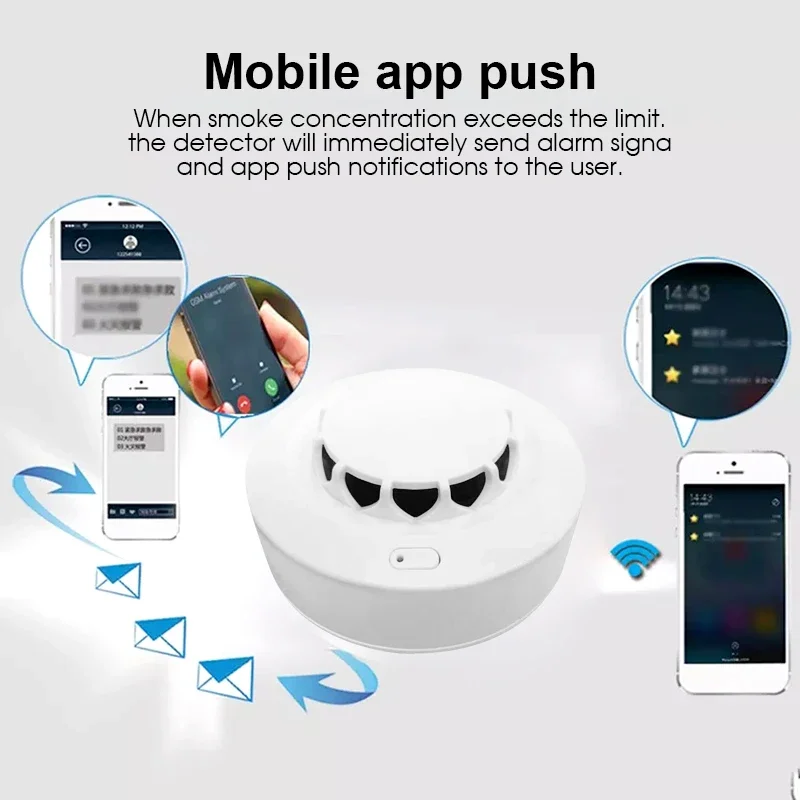 スマートwifi煙センサー,アラーム