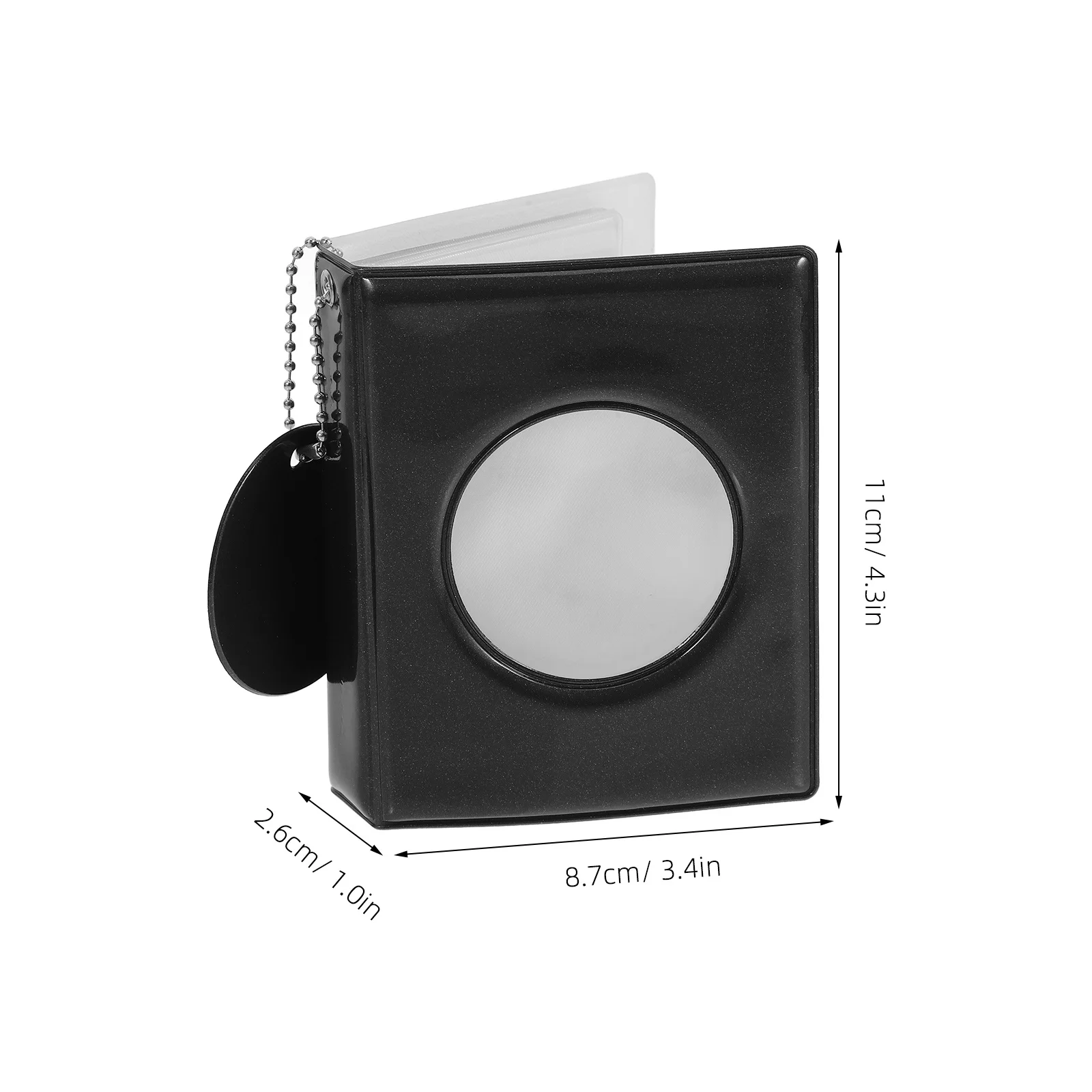 3-Zoll Mini Fotokartenhalter Buch Stilvolle Runde Hollow Out Tragbare Fotokartenbinder Album Fotokartenhalter