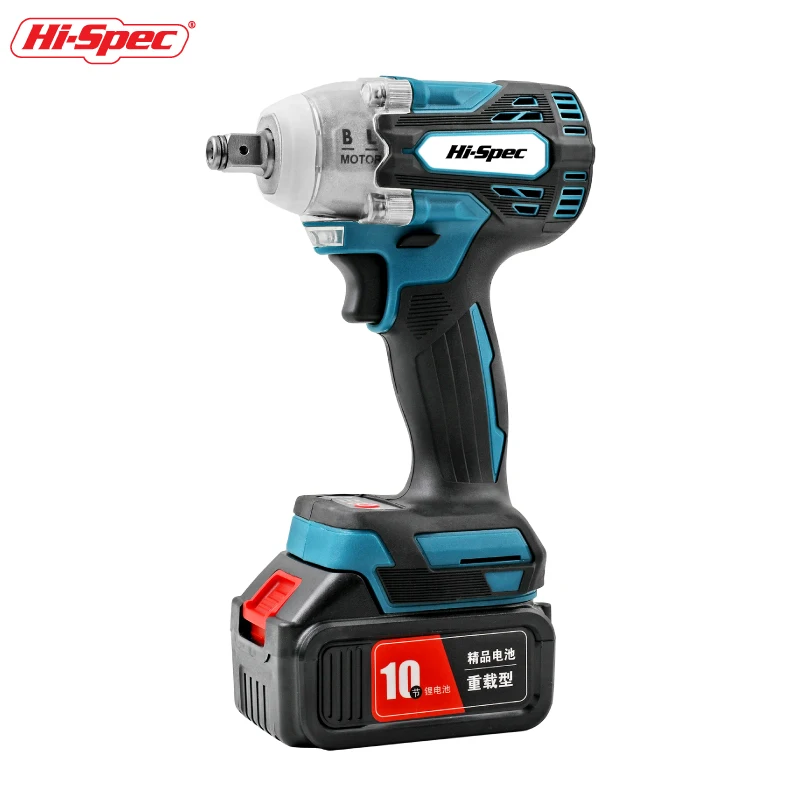 

Hi-spec Self Stop Dual-Purpose Shaft 2.0A Lithium Battery Electric Wrench Brushless Impact Cordless Impact Wrench Power Tools