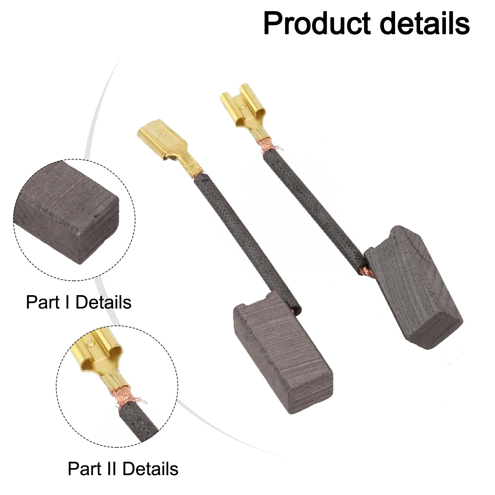 

MA Carbon Brush Piece SDS D35 GBH36 H36 Set 2 36VF-LI Copper FOR BOSCH GBH36V-LI Useful High Quality Practical