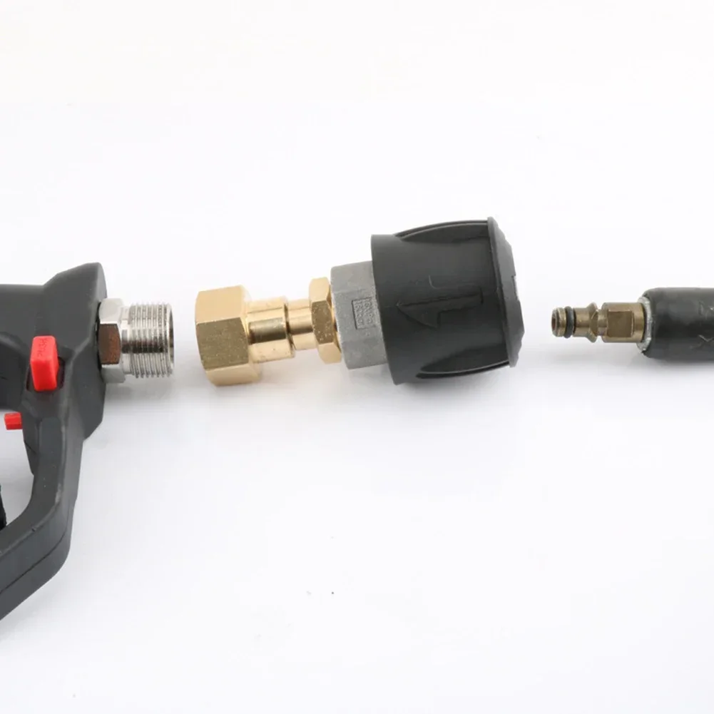 Connector High Pressure Cleaning Machine Water Pipe Adapter Degree Rotation Car Wash Joint Aluminum Alloy Accessories