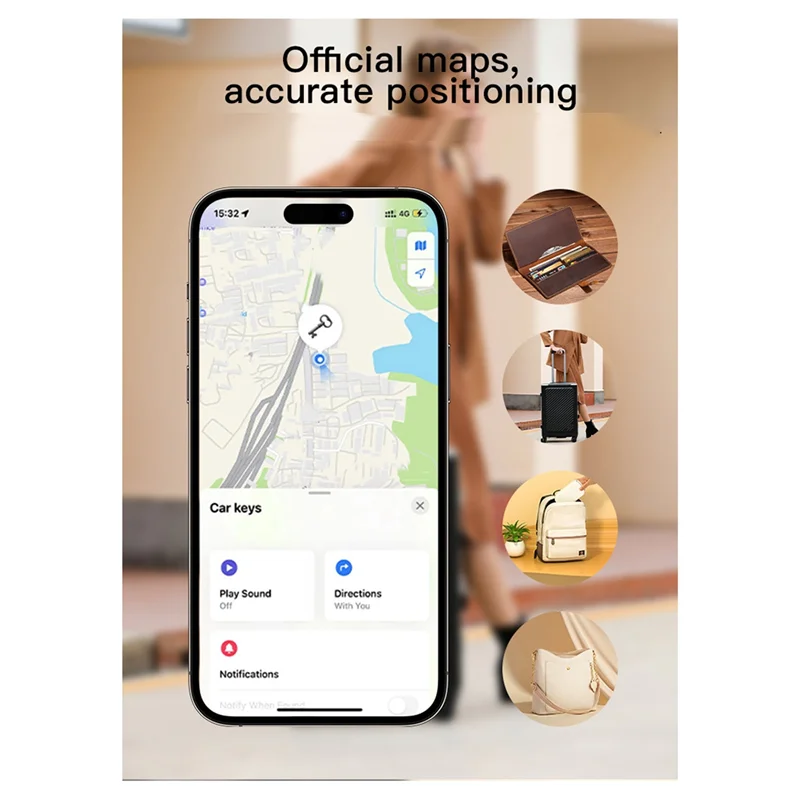 IDUD Wireless Icard Finder For Find My App Controlled Bluetooth Globally Tracking Smart Tag Droppshipping Document Locator A