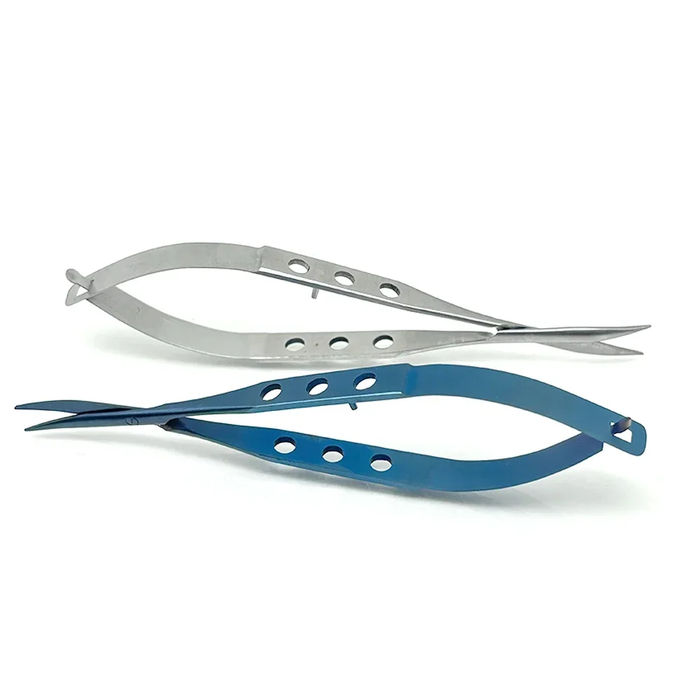 

Stainless Steel Titanium Eye Micro Scissors Blunt Curved Head Conjunctival Ophthalmic Dental Instruments