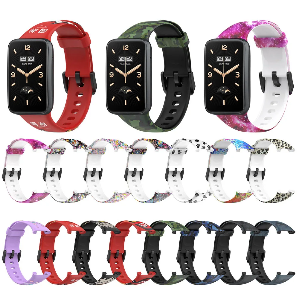 

BEHUA Silicone Band for Xiaomi Mi Band 7 Pro Strap Miband 7Pro Smartwatch Watchband Printing Bracelet Wristband Belt Accessories