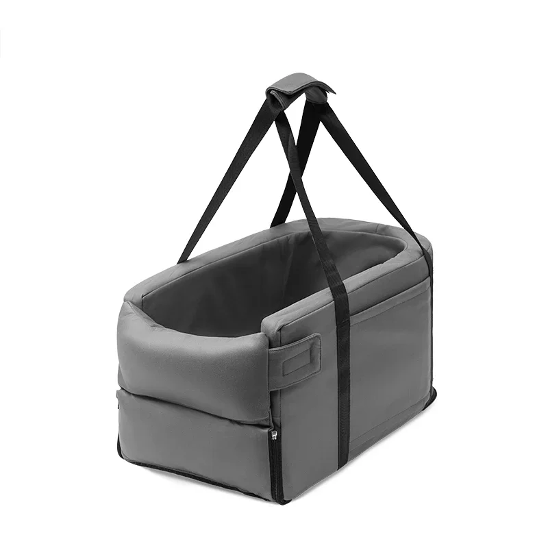 

Luxury Car Center Console Dog Seat Booster Waterproof PU Leather Square Shape Safety Features Pet Dog 01