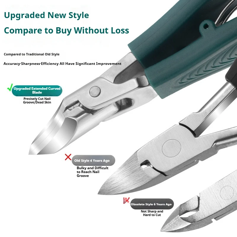 5 Stück Anti-Splash 25 °   Nagelknipser-Set mit schrägem Kante, professionelle High-End-Adlerschnabel, schräge Nageltrimmer, Werkzeuge für eingewachsene Zehennägel