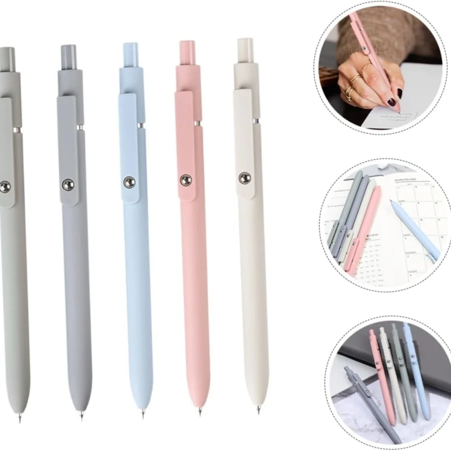 

5Pcs Morandi Colour Gel Pens Soft Touch Quick Dry Smooth 0.5mm Gel Ink Pen For School Student Writing Stationery Supplies
