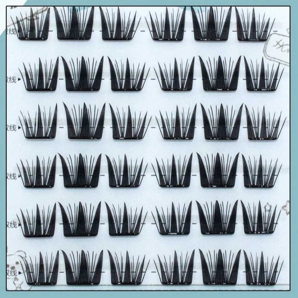 Popular fofo sem cola cílios postiços onda natural diy lash cluster mangá olho auto adesivo 3d cílios postiços masculino