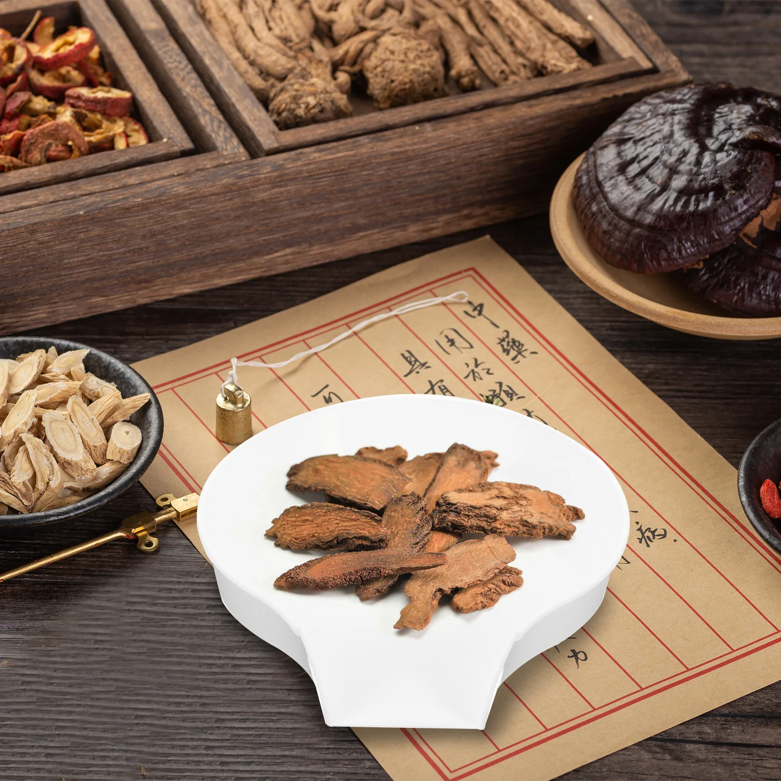 

Chinese Medicine Dispensing Tray Plastic Snack Tray Dried Herb ganizer Pure White Multiuse Storage Bins Reusable Plate